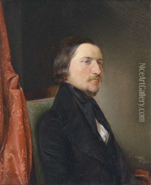Portrait August Semeleder Oil Painting - August Xaver Carl von Pettenkofen