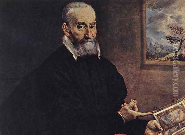 Portrait Of Giulio Clovio Oil Painting - El Greco (Domenikos Theotokopoulos)