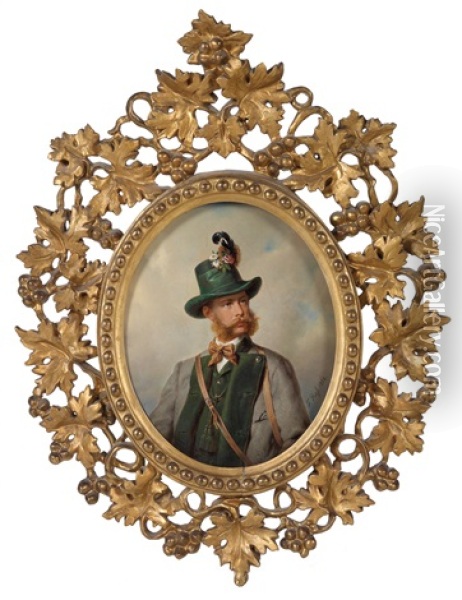 Kaiser Franz Joseph I. Von Osterreich Oil Painting - Franz Russ the Elder