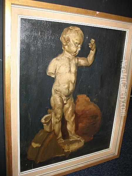 Statuette (c1926) Oil Painting - Edward Baird