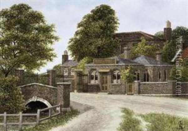The Old Toll House And Bridge, Grange Road, Bermondsey( Oil Painting - James Lawson Stewart