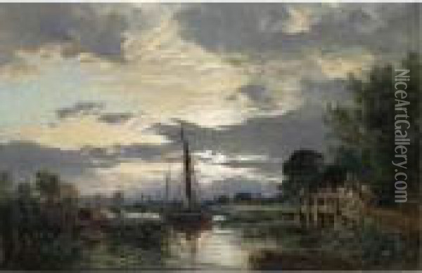 The Tow Path Oil Painting - Samuel Bough