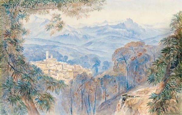 Vico, Corsica Oil Painting - Edward Lear
