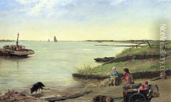 The Dutch Ferry Crossing Oil Painting - James Clarke Hook