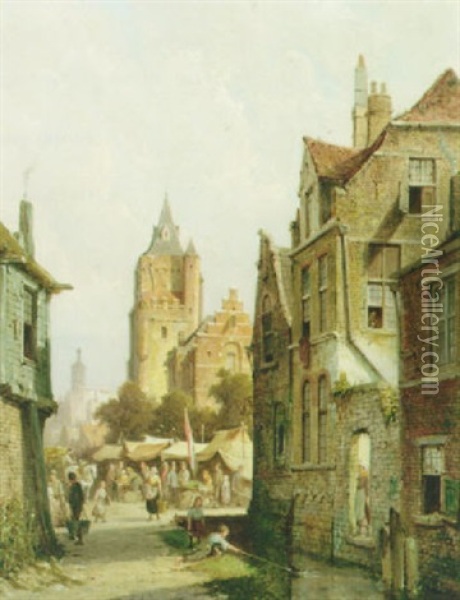 Amersfoort, Utrecht, Holland Oil Painting - Pieter Cornelis Dommershuijzen