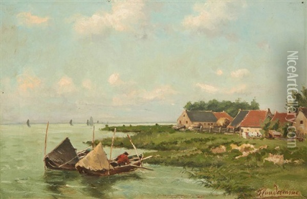 Paysage Hollandais Oil Painting - Frans Van Damme
