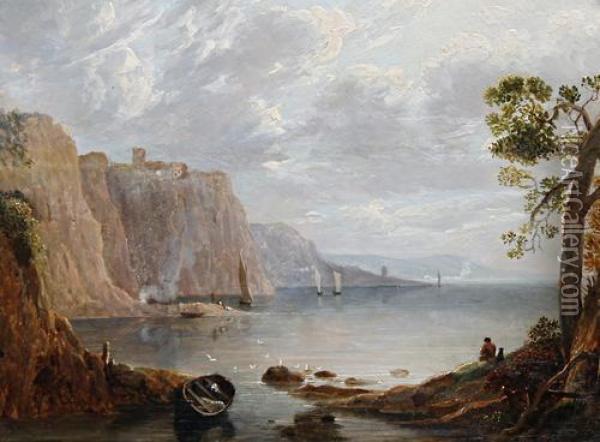 A Coastal Landscape Oil Painting - Robert Gibb