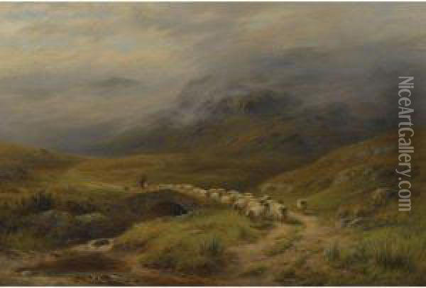 Morning - Near Crianlarich, Perthshire Oil Painting - Louis Bosworth Hurt
