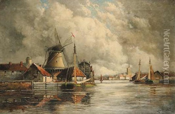 Haarlem Oil Painting - Hermanus Koekkoek the Younger