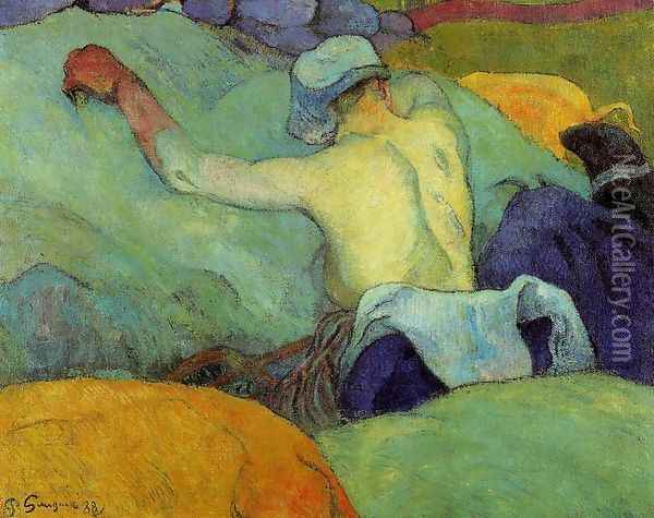 In The Heat Of The Day Oil Painting - Paul Gauguin