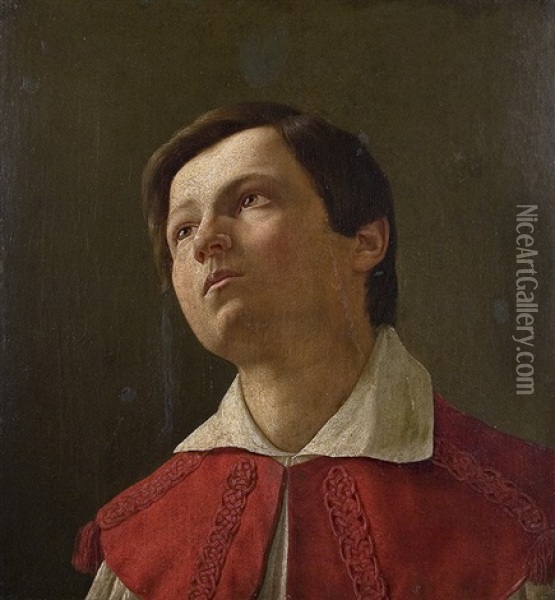 Cathedral Boy Oil Painting - Josef Wischniowsky