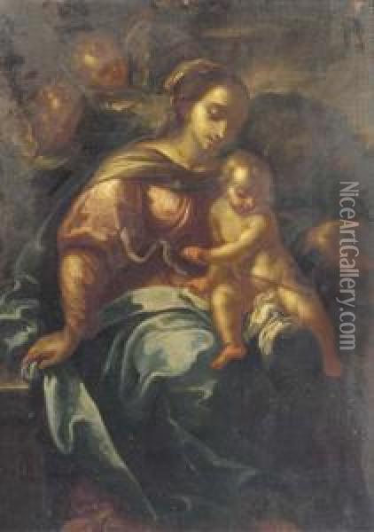 The Madonna And Child Oil Painting - Daniele Crespi