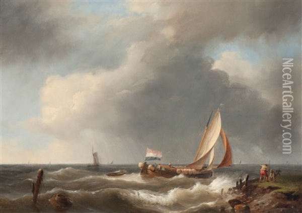 The Passing Of The Storm Oil Painting - Hermanus Koekkoek the Elder