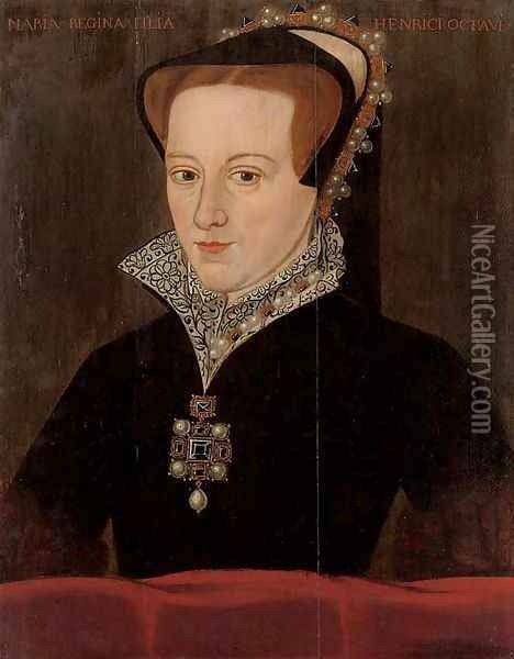 Portrait of Queen Mary I (1516-1558) Oil Painting - English School