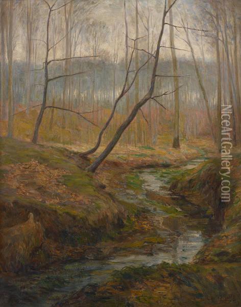 Riviere En Foret Oil Painting - Leon Corthals
