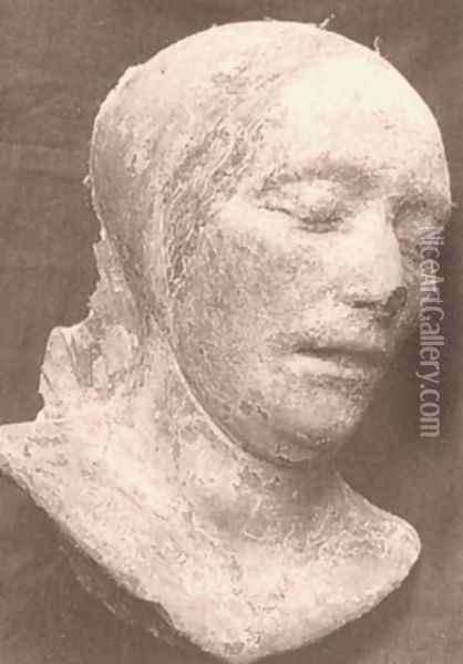 Death Mask Of A Woman (Battista Sforza?) Oil Painting - Francesco Laurana