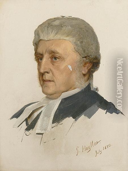 Study Of The Hon. George Denman, Judge Of The Court Of Common Pleas Oil Painting - James Hayllar