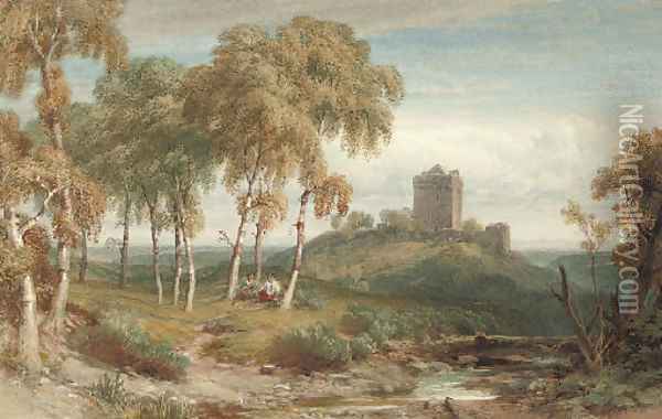 The Birks of Invermay Oil Painting - William Leighton Leitch