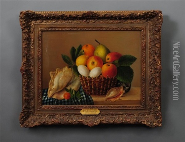 Still Life Of Fruit And Flowers Oil Painting - Pierre Joseph Redoute