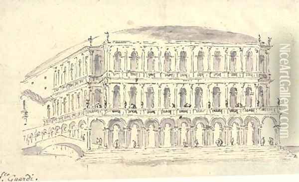 A design for the projected Teatro Manin, Venice Oil Painting - Francesco Guardi