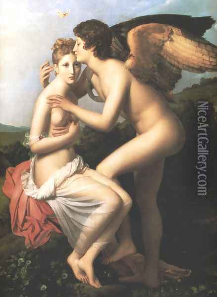 Psyche and Cupid Oil Painting - Baron Francois Gerard