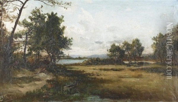 Sommerliche Heidelandschaft Oil Painting - Vincent-Leopold Thenot
