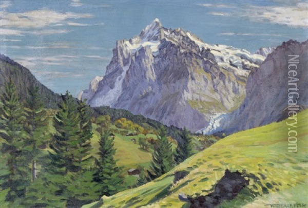 Wetterhorn Oil Painting - Waldemar Theophil Fink
