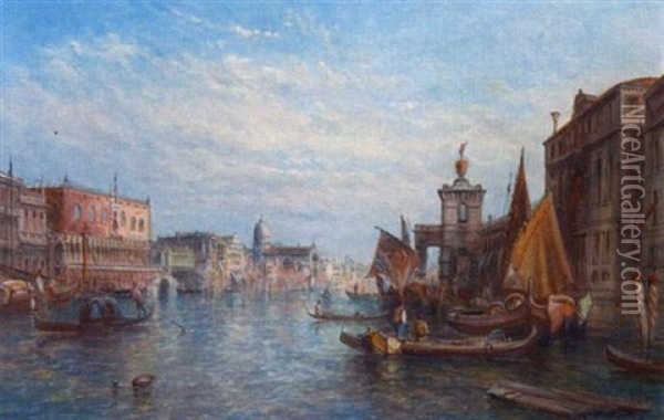 Vue Du Grand Canal Oil Painting - Alfred Pollentine
