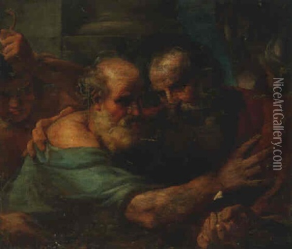 Classical Figures Oil Painting - Sebastiano Ricci