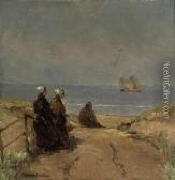 Figures In The Dunes Oil Painting - German Grobe