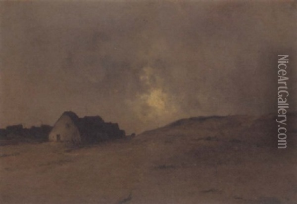 Evening On The Dunes Oil Painting - Marie Joseph Leon Clavel