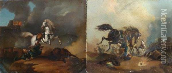 Battle Scenes Oil Painting - Abraham Cooper