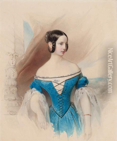 Portrait Of Grand Duchess Alexandra Nikolaevna Oil Painting - Fritz Thaulow