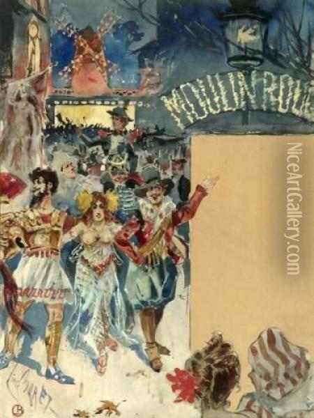 Le Moulin Rouge Oil Painting - Leonce Burret