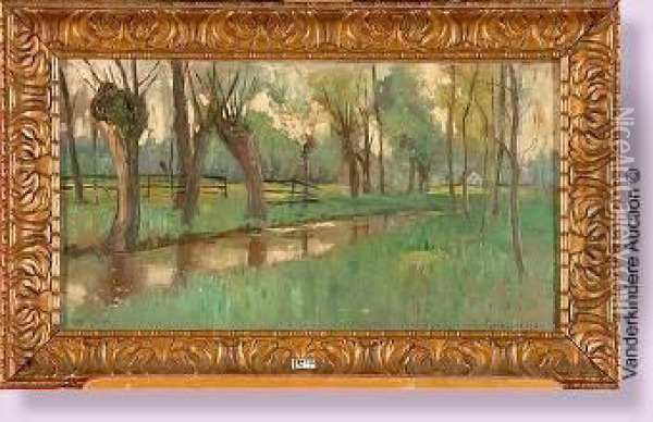 Ruisseau En Flandre Oil Painting - Pieter Stobbaerts