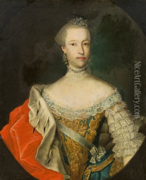 Portrat Einer Adeligen Dame Oil Painting - Martin van Meytens the Younger