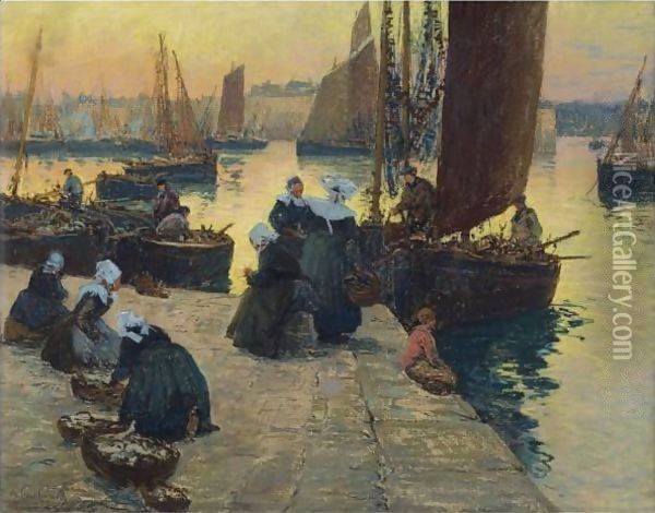 Le Port De Concerneau Oil Painting - Fernand Marie Eugene Legout-Gerard