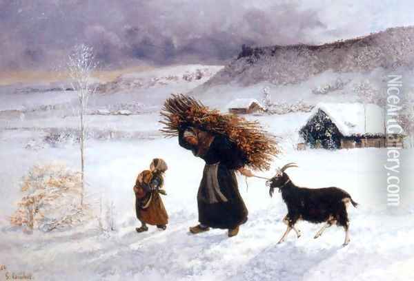 Poor Woman of the Village 2 Oil Painting - Gustave Courbet
