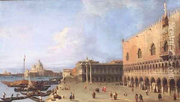 The Molo of the Doges Palace Oil Painting - (Giovanni Antonio Canal) Canaletto