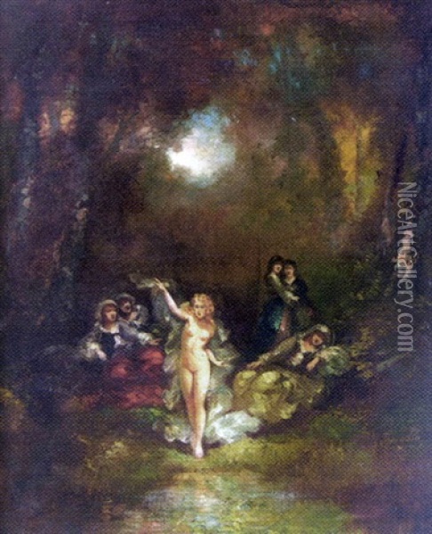 La Danse Dans Le Sous-bois Oil Painting - Frederic Borgella