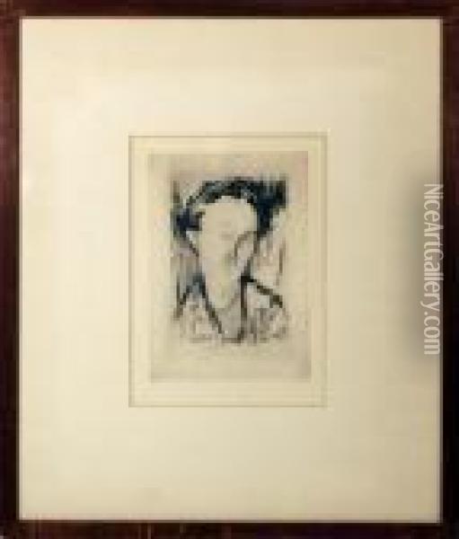 Untitled - Portrait Oil Painting - Amedeo Modigliani