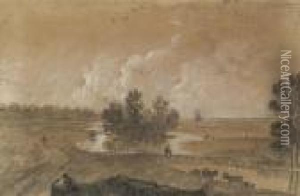 View Of Hounslow Heath, London Oil Painting - Richard Wilson
