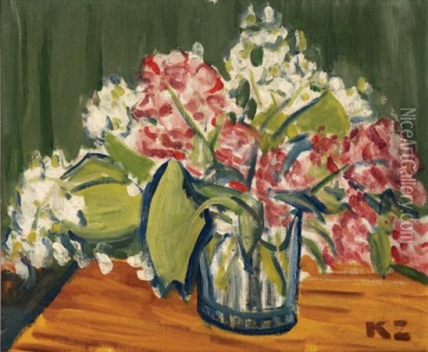 Bouquet De Fleurs Oil Painting - Kazimierz Zieleniewski