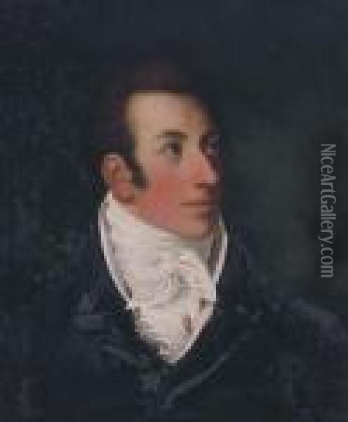 Portrait Of John Griswold, Brother-in-law Of John Lion Gardiner Oil Painting - Samuel Lovett Waldo