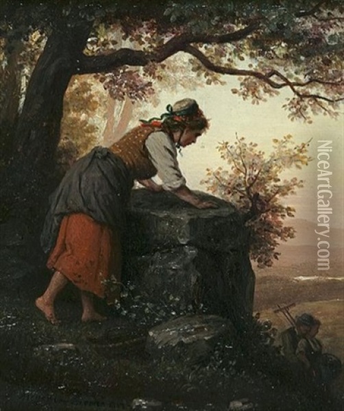 Spying From Above Oil Painting - Johann Georg Meyer von Bremen