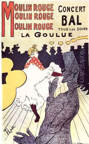 Moulin Rouge, the goulue Oil Painting - Henri De Toulouse-Lautrec