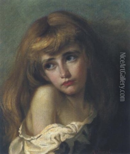 Madchenportrait Oil Painting - Margaret Thomas