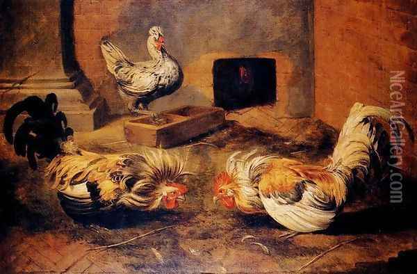 The henhouse Oil Painting - Frans Snyders