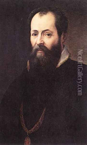 Self-portrait [detail: 1] Oil Painting - Giorgio Vasari