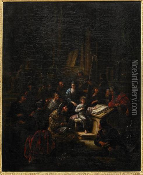 Jesus Samtalar Med De Larda Oil Painting - Jacob Willemsz de Wet the Elder